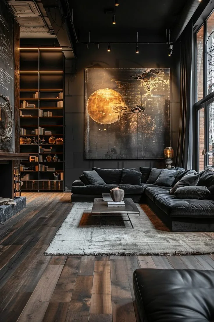 Koyu Ton Modern Salon - ARSLANTAŞLI İç Mimarlık