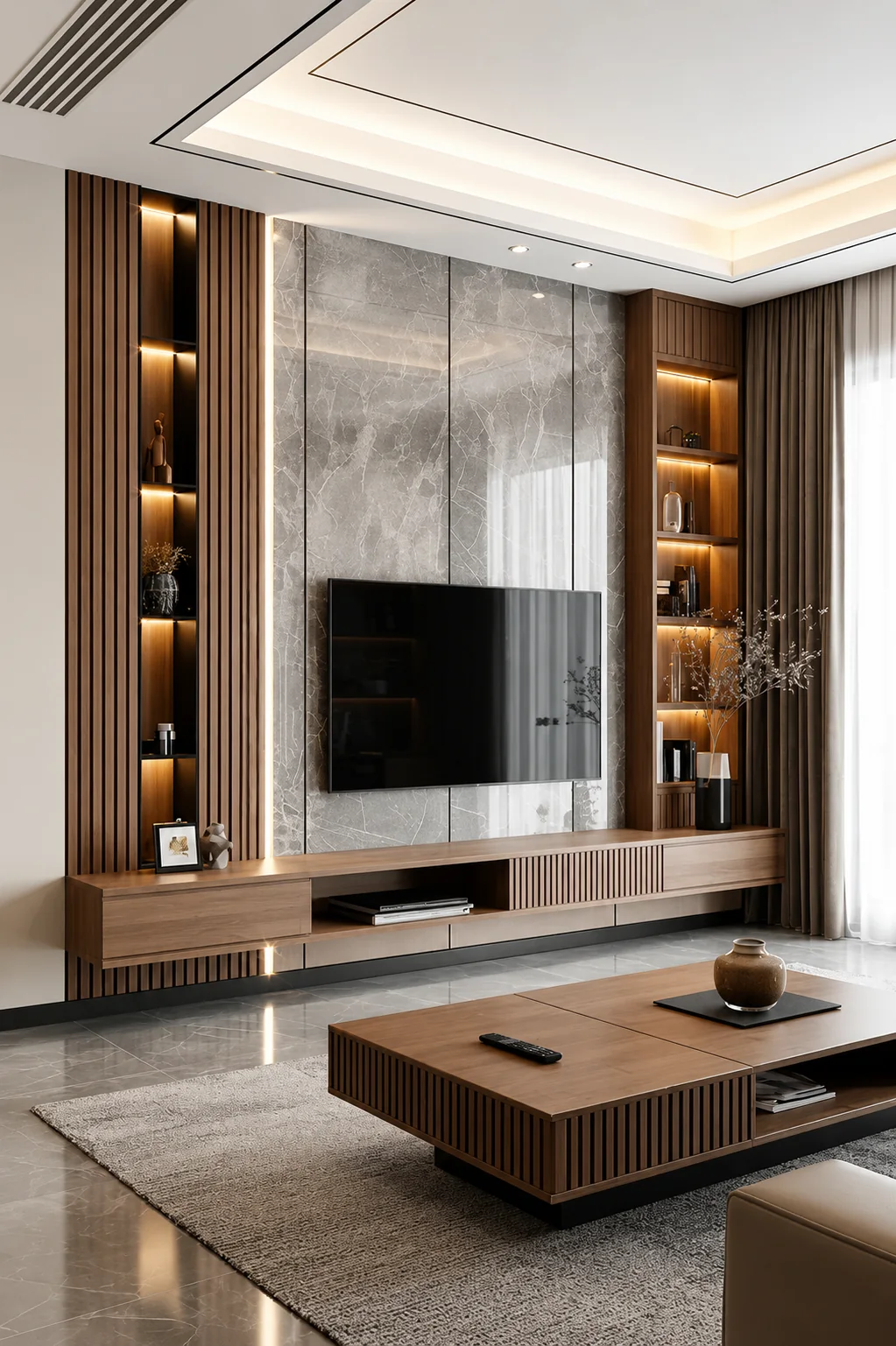 Siyah Gold TV Ünitesi - ARSLANTAŞLI İç Mimarlık