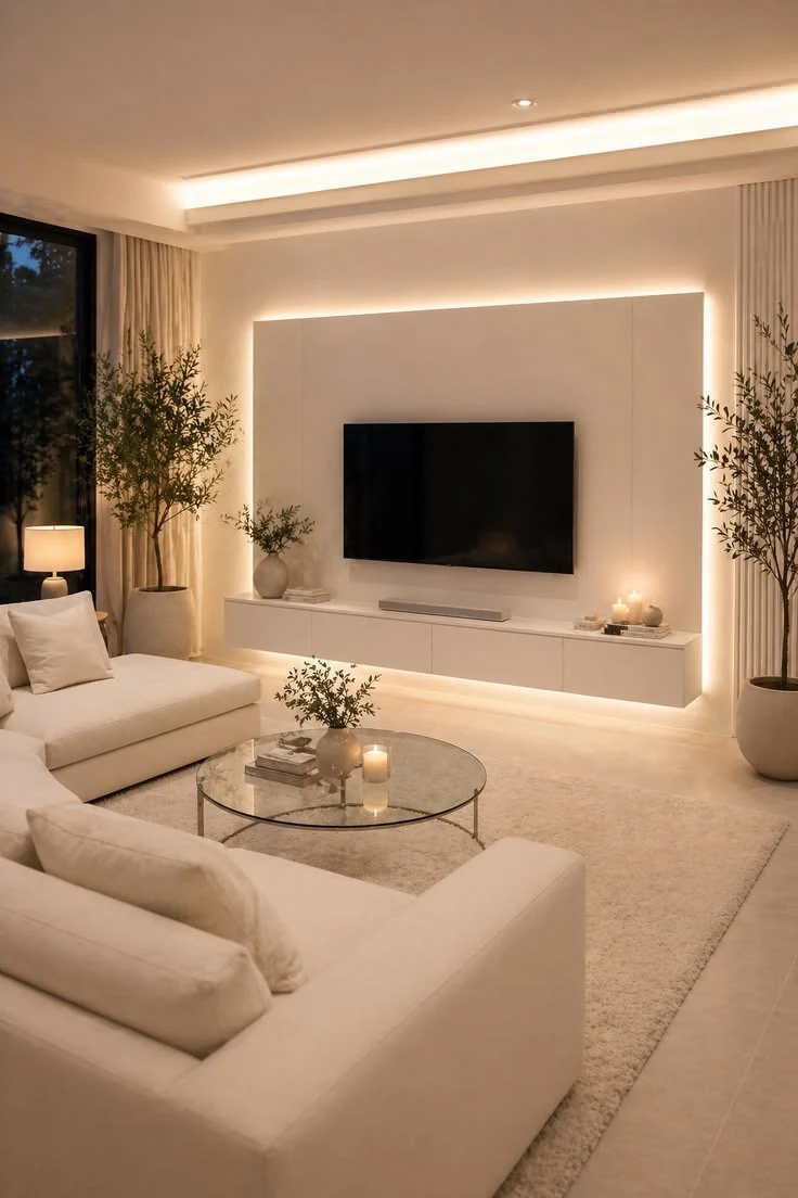 Sıcak beyaz salon